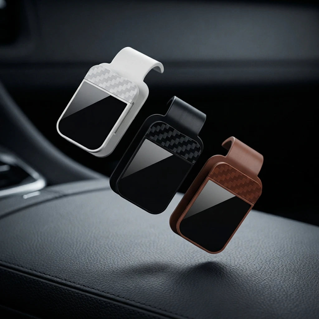 Premium Carbon Fiber Car Sunglasses Holder