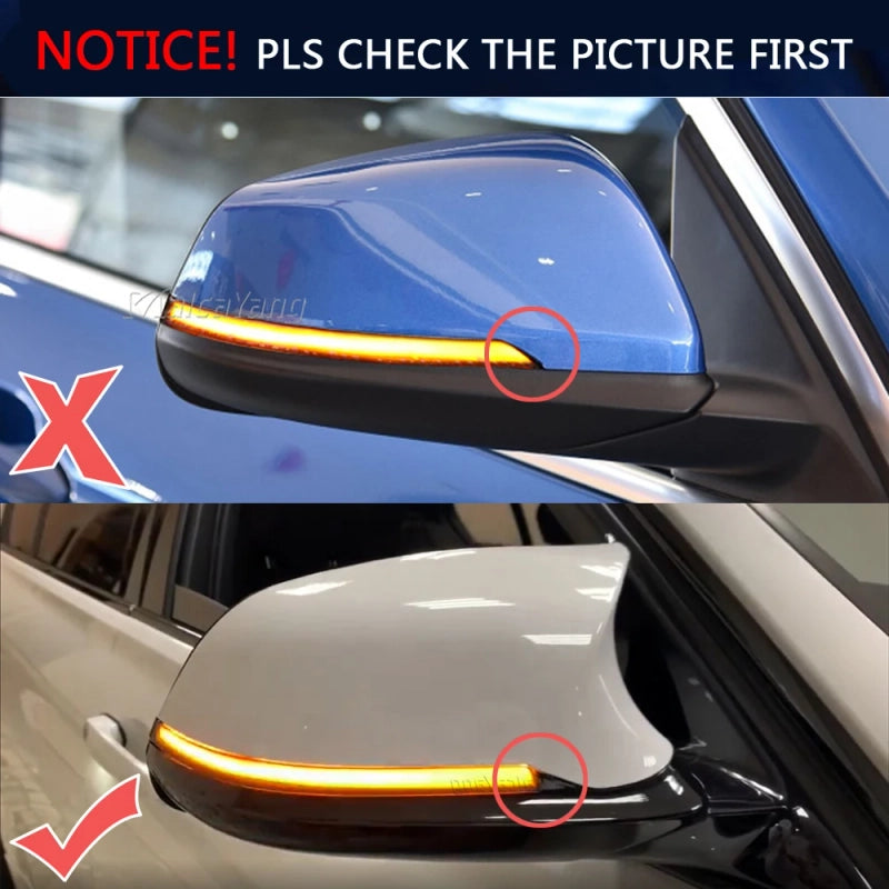 Динамични LED мигачи за странични огледала BMW F20 F21 F22 F30 F31 F34 F36 E84 F87 – Sequential Plug & Play