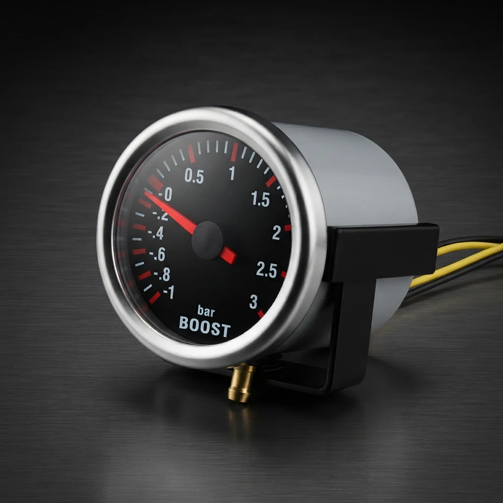 52mm Турбо Boost Gauge – Механичен уред за налягане на турбото (-1 до 3 BAR)