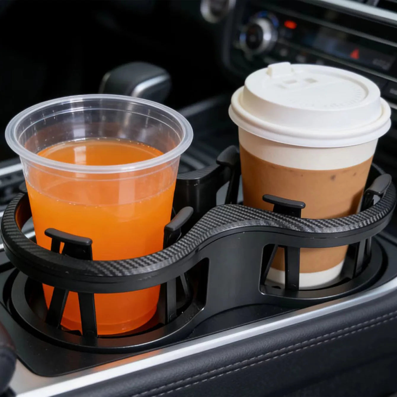Car Cup Holder Expander 2-In-1 Dual Cup Holder Adapter Adjustable Car Drink Holder Organizer Auto Interior Accessories