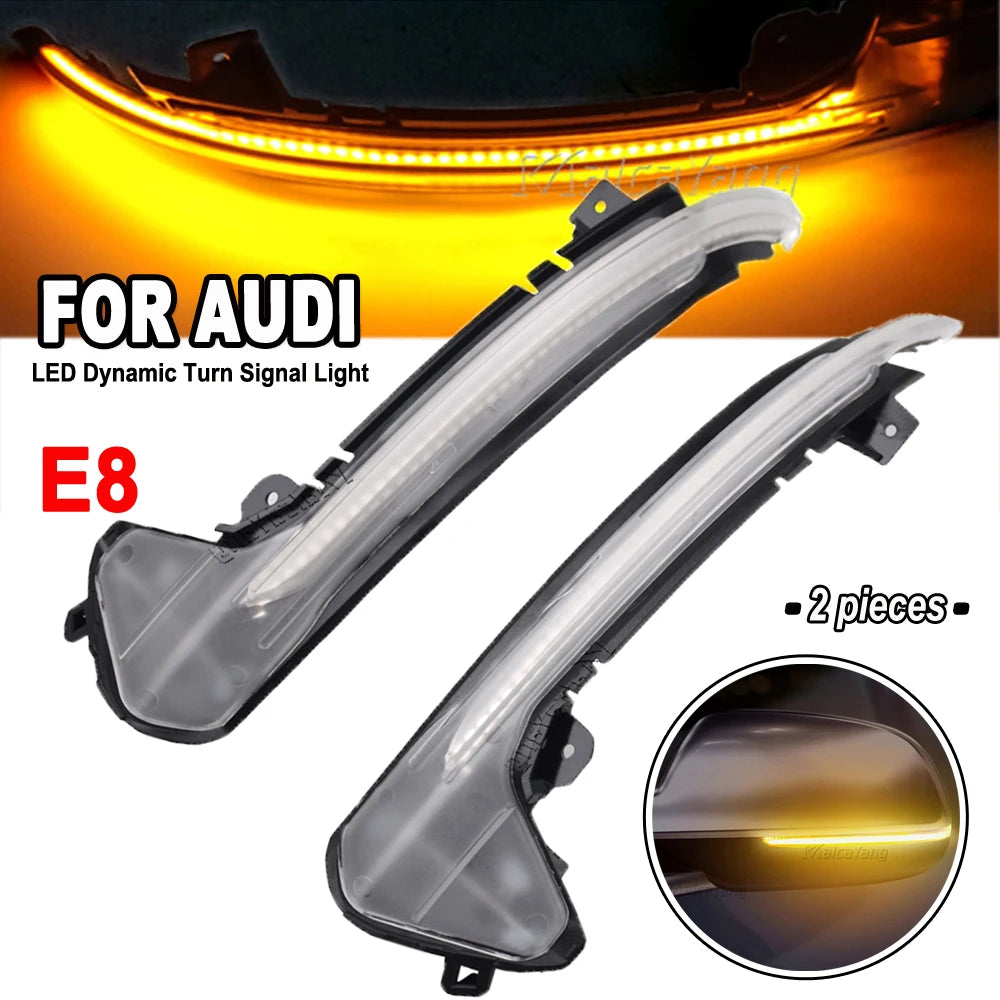Car LED Dynamic Turn Signal Light Rearview Side Mirror Light Indicator Blinker for Audi A6 RS6 S6 C7 C7.5 4G 2012 2013 2014-2018