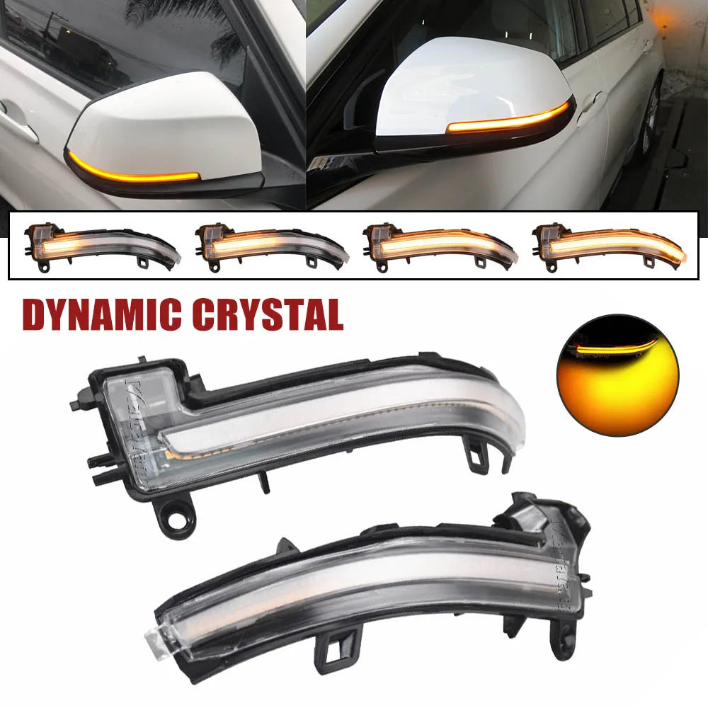Car Mirror Dynamic Blinker LED Turn Signal Light for BMW F20 F31 F36 F22 Smoked Sequential Flashing Lamp for BMW 1 2 3 4 Series