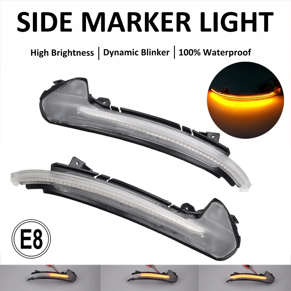 Car LED Dynamic Turn Signal Light Rearview Side Mirror Light Indicator Blinker for Audi A6 RS6 S6 C7 C7.5 4G 2012 2013 2014-2018