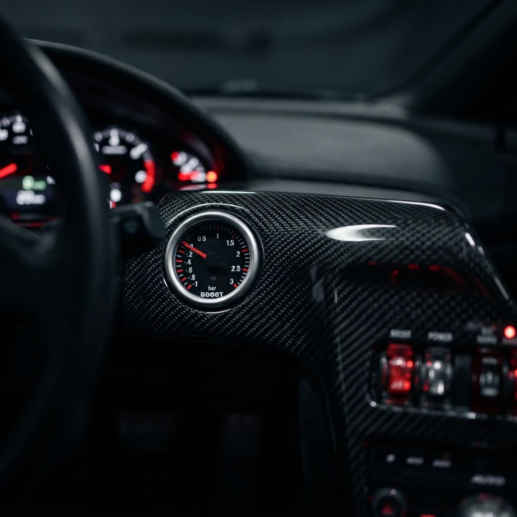 52mm Турбо Boost Gauge – Механичен уред за налягане на турбото (-1 до 3 BAR)